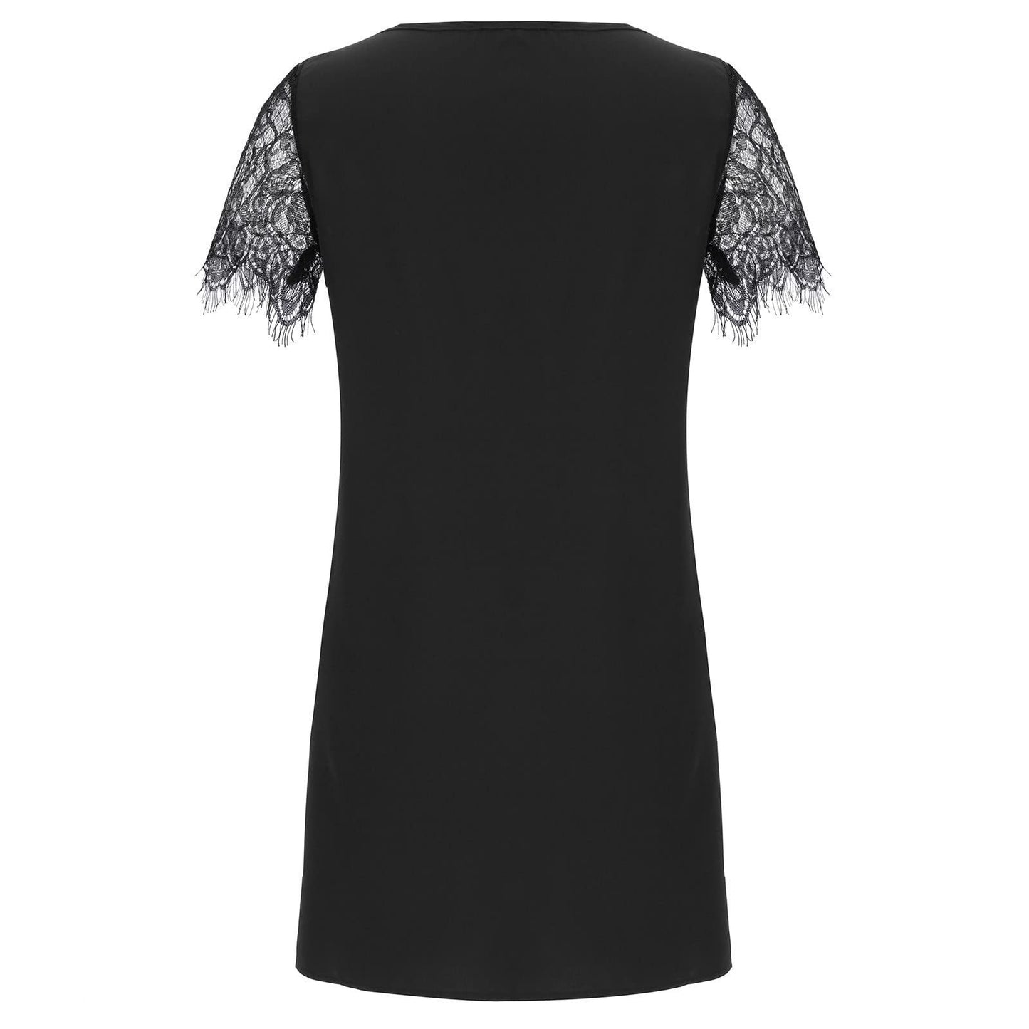 Dames Élégante Robe à Manches en Dentelle Chic und Stil