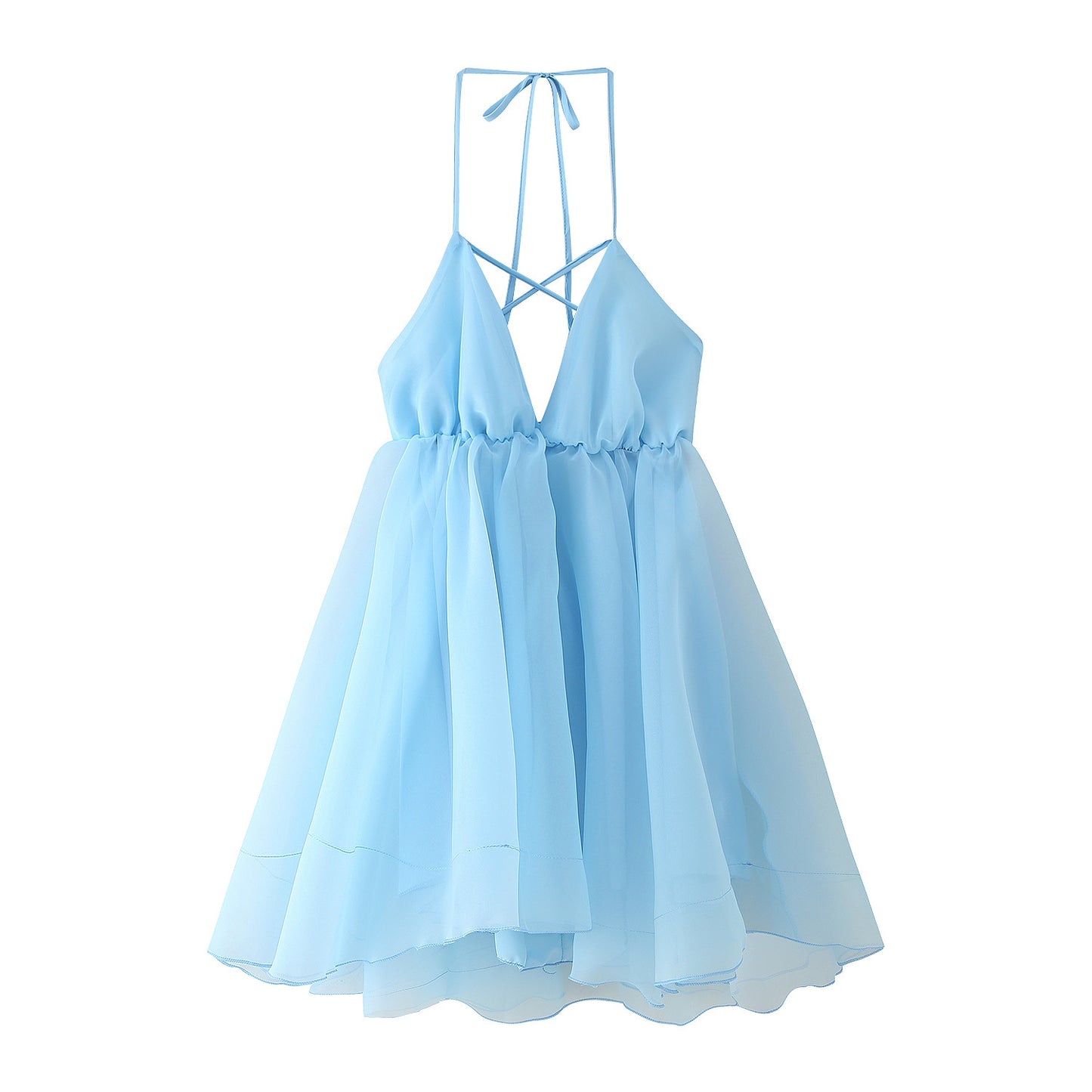 Robe en chiffon d'été pour dames avec des bretelles réglables et une jupe volumineuse Chic und Stil
