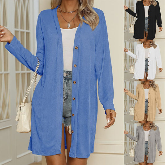 Gilets décontractés à manches longues pour femmes avec détails de boutons Chic und Stil