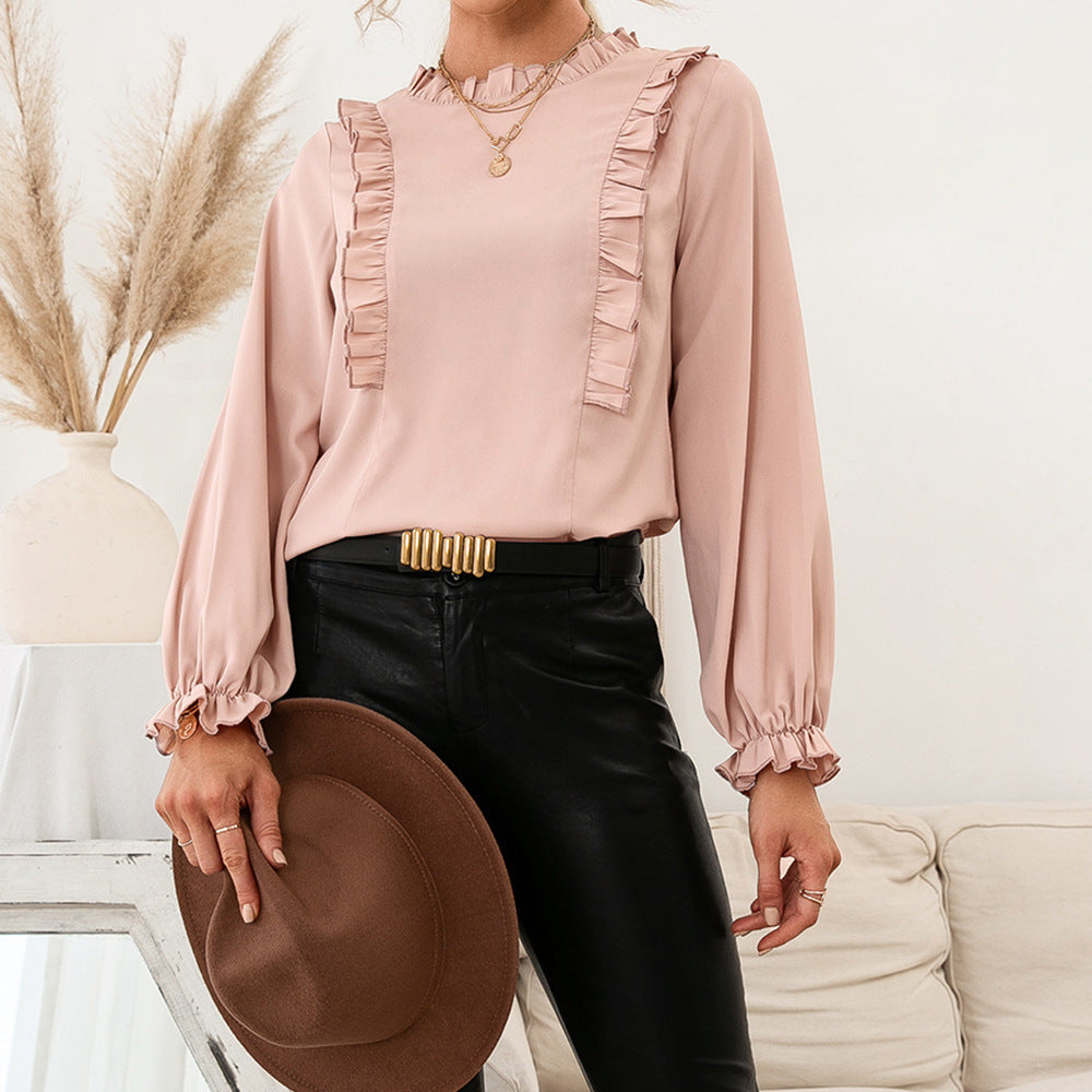 Blouse élégante pour dames avec détails volants et manches amples Chic und Stil