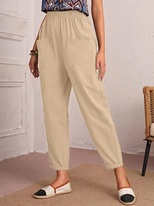 Pantalon confortable pour dames avec taille élastique et poches pratiques Chic und Stil