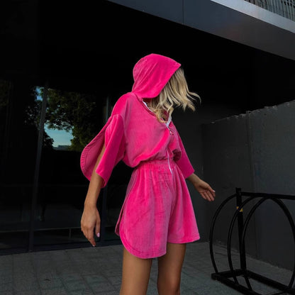 Robe en polaire confortable pour femmes avec coupe décontractée et fermeture éclair latérale Chic und Stil