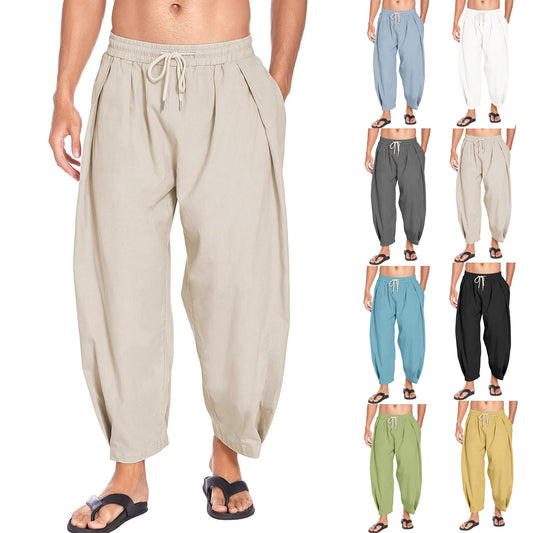 Light pleated lounge pants for men Chic and Style