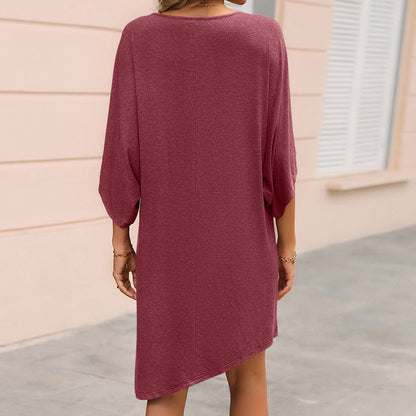 Robe tunique oversized décontractée pour femmes avec fentes latérales et design en jersey doux Chic und Stil