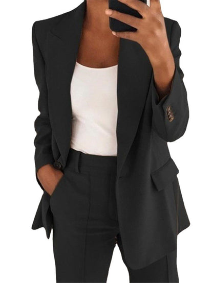 Dames Blazer élégant avec coupe cintrée et poches pratiques Chic und Stil