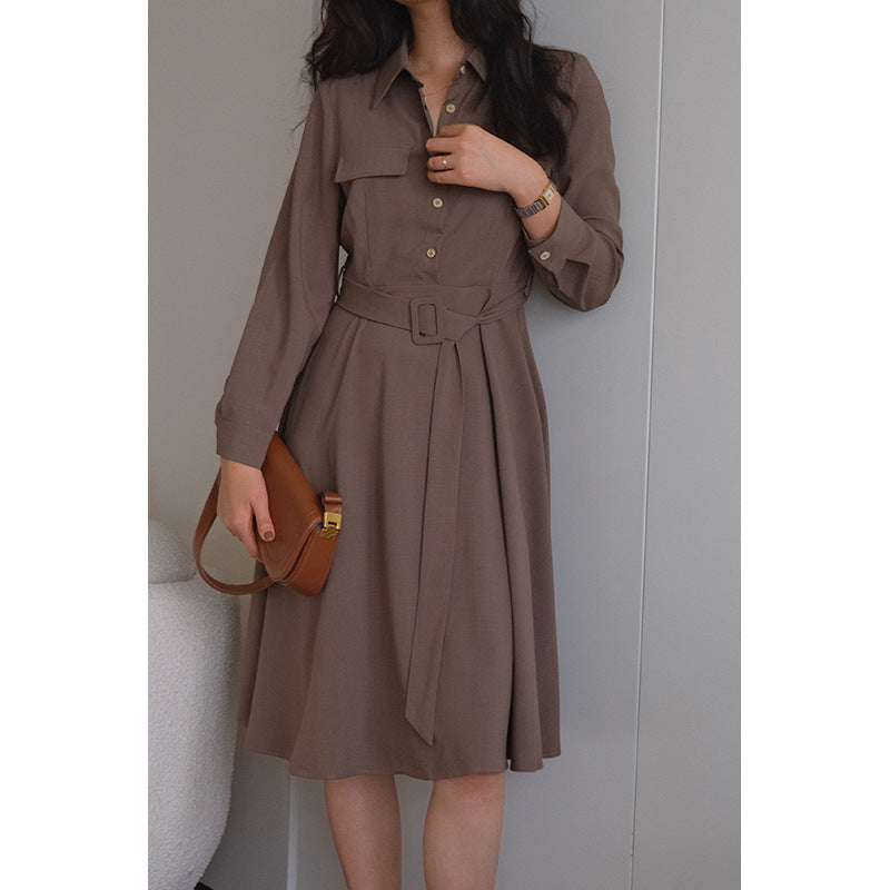 Robe chemise midi femme avec ceinture Chic und Stil