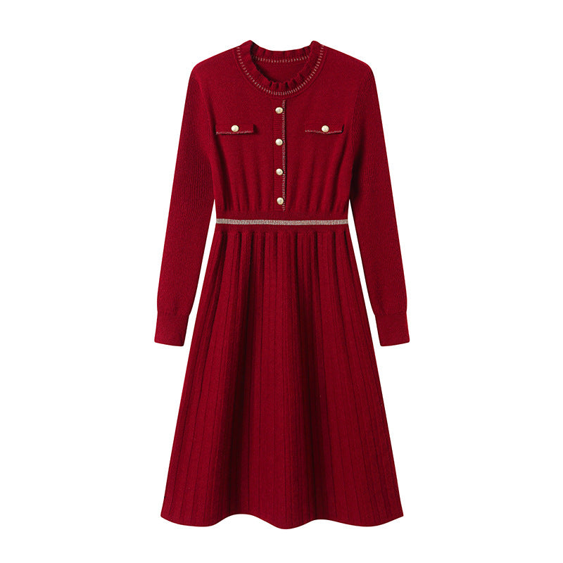 Robe en tricot pour femmes avec un élégant dos et un col montant Chic und Stil
