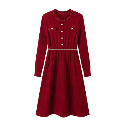 Robe en tricot pour femmes avec un élégant dos et un col montant Chic und Stil