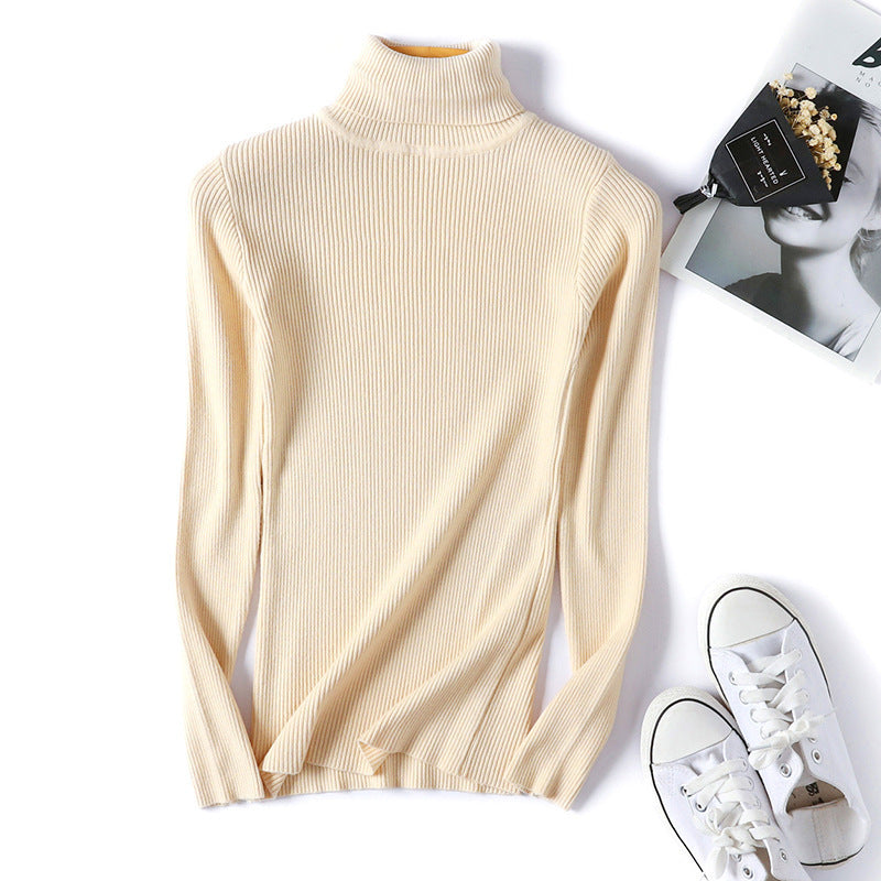 Pull à col roulé pour femmes en fin tricot côtelé Chic und Stil