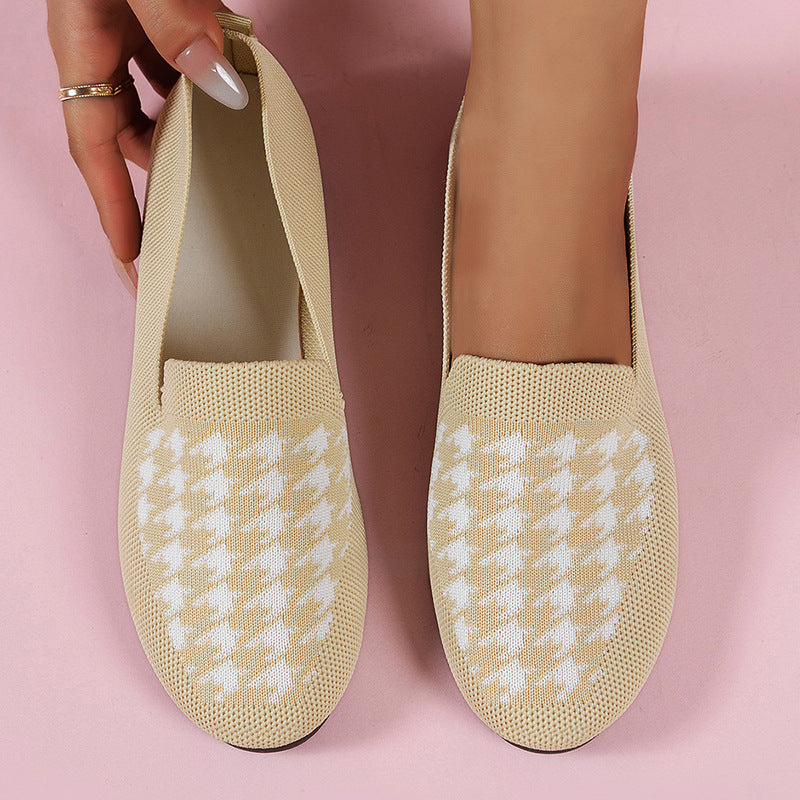 Dame Pantoufles à motifs avec bande élastique Chic und Stil