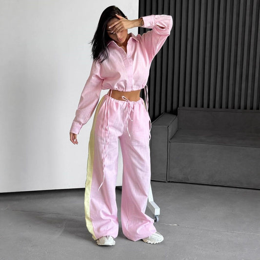 Dames Chemisier court décontracté Chic und Stil