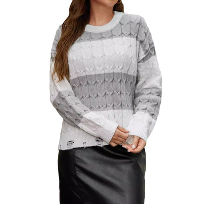 Pull en tricot pour femmes avec motif texturé Chic und Stil