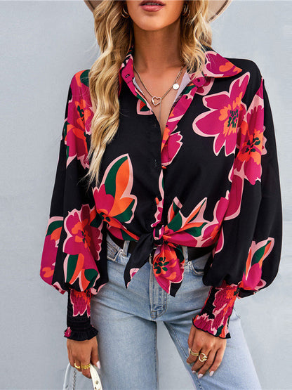 Chemise à carreaux oversize pour femmes avec détails de volants Chic und Stil