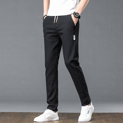 Casual cotton pants for men with adjustable waist and practical pockets Chic and Style
