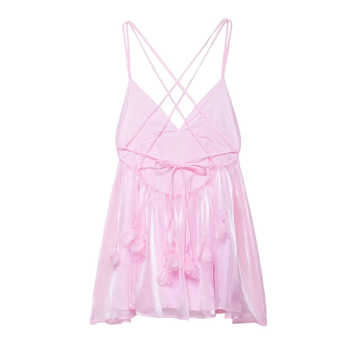 Robe de soirée pour femme avec détail dos croisé et appliqués floraux Chic und Stil