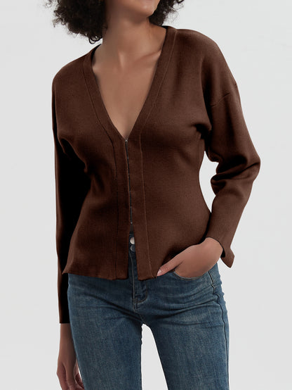 Dames Cardi V en tricot moderne Chic und Stil