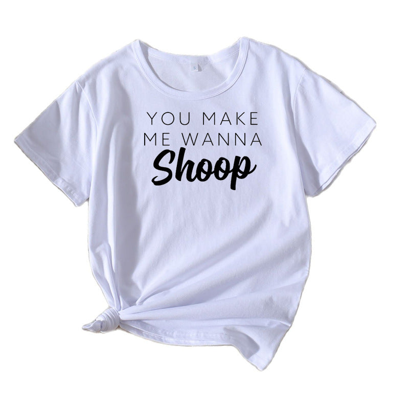 Dames Casual T-shirt Graphique Chic und Stil