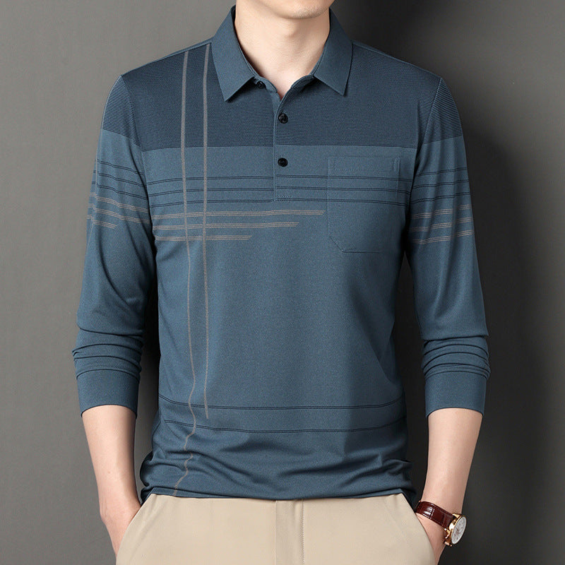 Chemise polo pour hommes avec un motif moderne et une structure respirante Chic und Stil