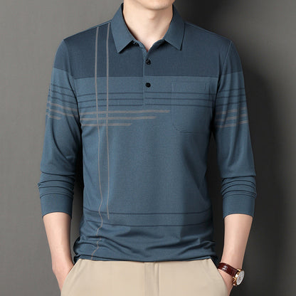 Chemise polo pour hommes avec un motif moderne et une structure respirante Chic und Stil