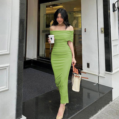 Dames Élégante Robe Portefeuille avec Design Off-Shoulder Chic und Stil