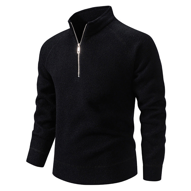 Pull homme avec fermeture éclair moderne et manches raglan Chic und Stil