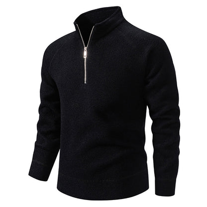Pull homme avec fermeture éclair moderne et manches raglan Chic und Stil