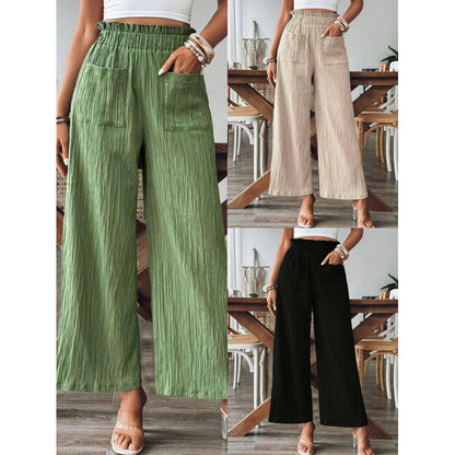 Airy palazzo pants for women with elastic waistband and large pockets Chic und Stil