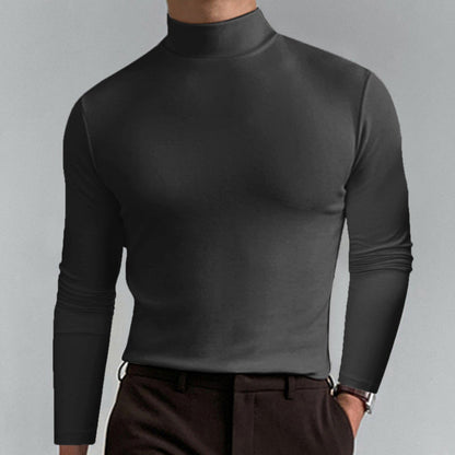 Men's High-Quality Turtleneck Sweater Made Of Fine Cotton Blend Chic und Stil