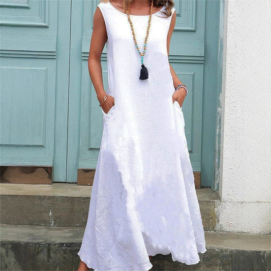 Robe maxi pour femmes avec poches pratiques et coupe fluide Chic und Stil