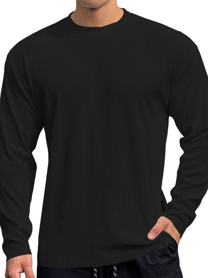 Pull-over en tricot fin pour hommes avec motif en côtes texturées Chic und Stil