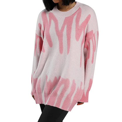 Dames pull oversized à la mode avec dégradé de couleurs unique Chic und Stil
