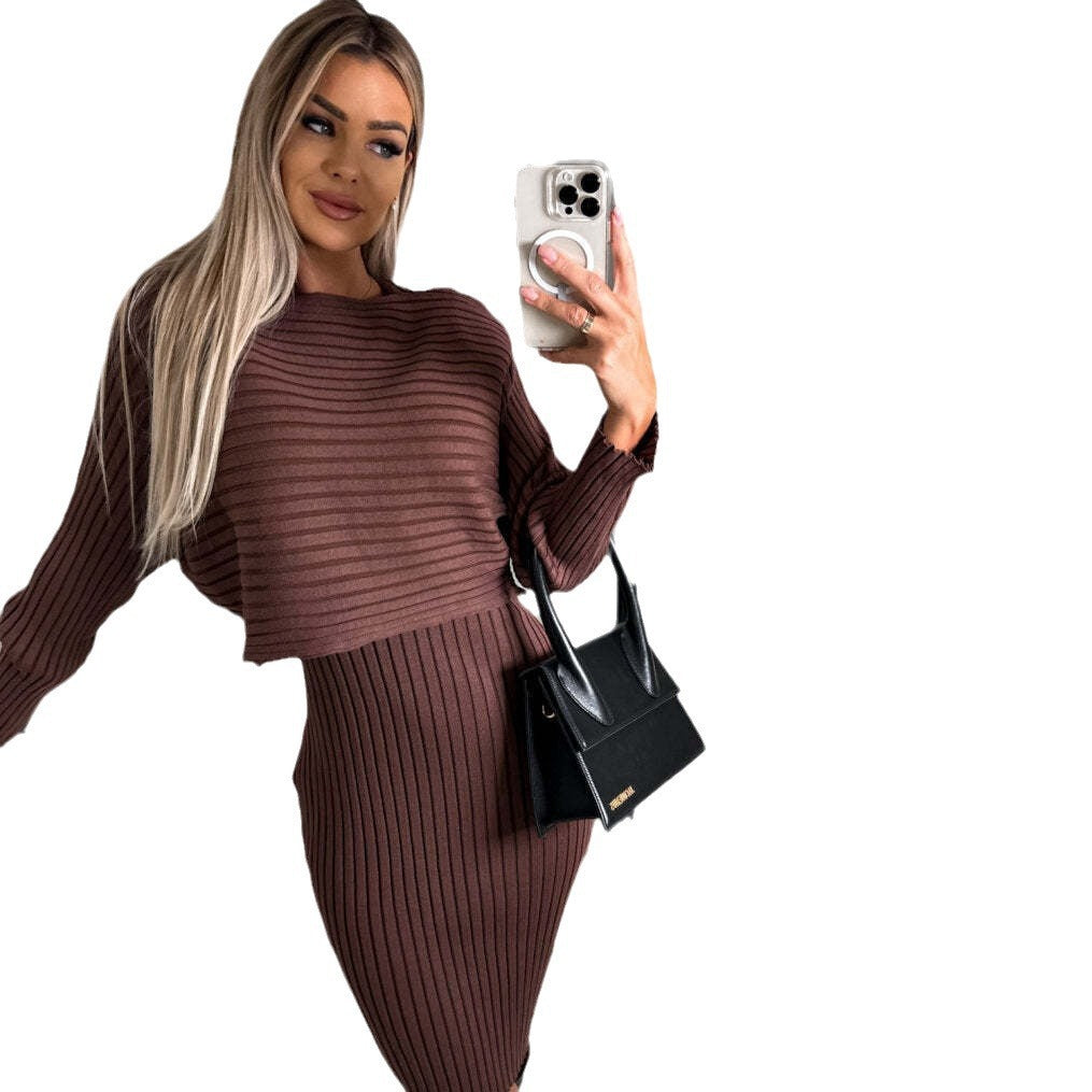 Robe Bodycon en Tricot Côtelé pour Femme Chic und Stil