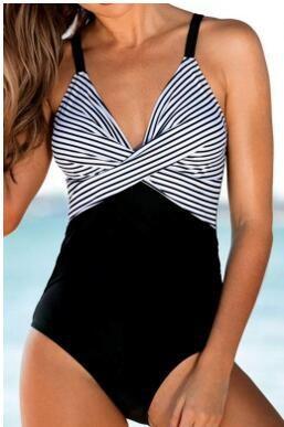 Dames Croisé Front Monokini Maillot de bain Chic und Stil
