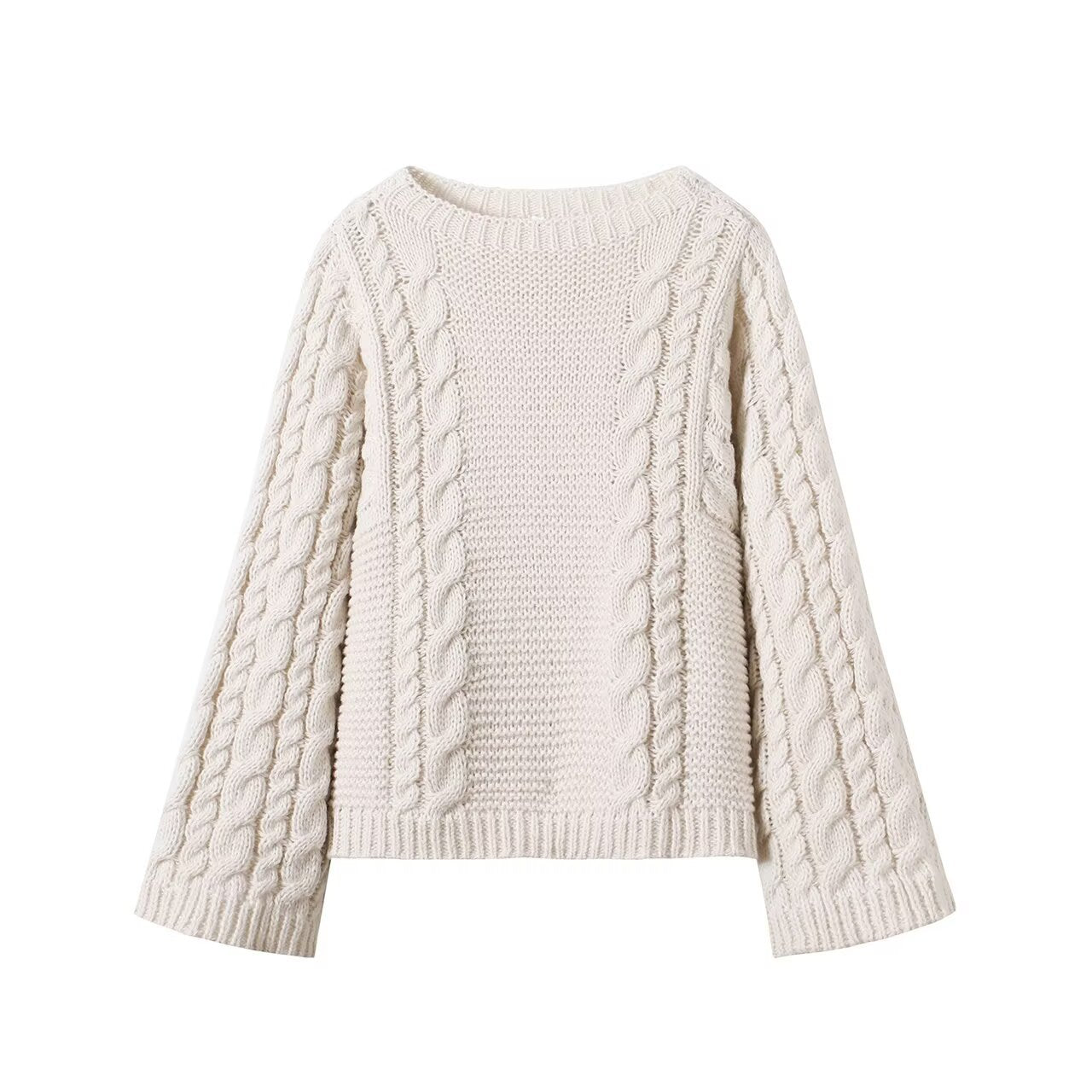 Pull en grosse maille pour femmes avec un design texturé et une coupe large Chic und Stil