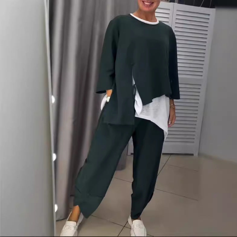 Dames ensemble de lounge décontracté avec des accents à la mode Chic und Stil