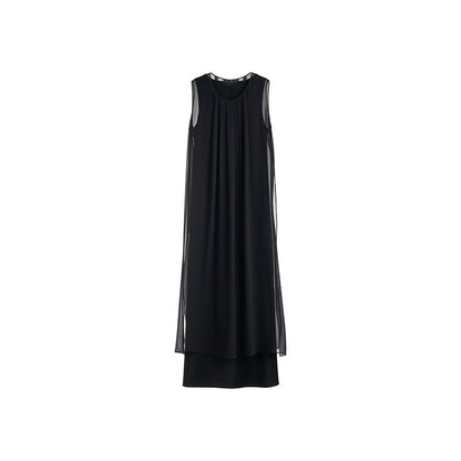 Robe Maxi Élégante en Chiffon pour Femme avec Détail Drapé Chic und Stil