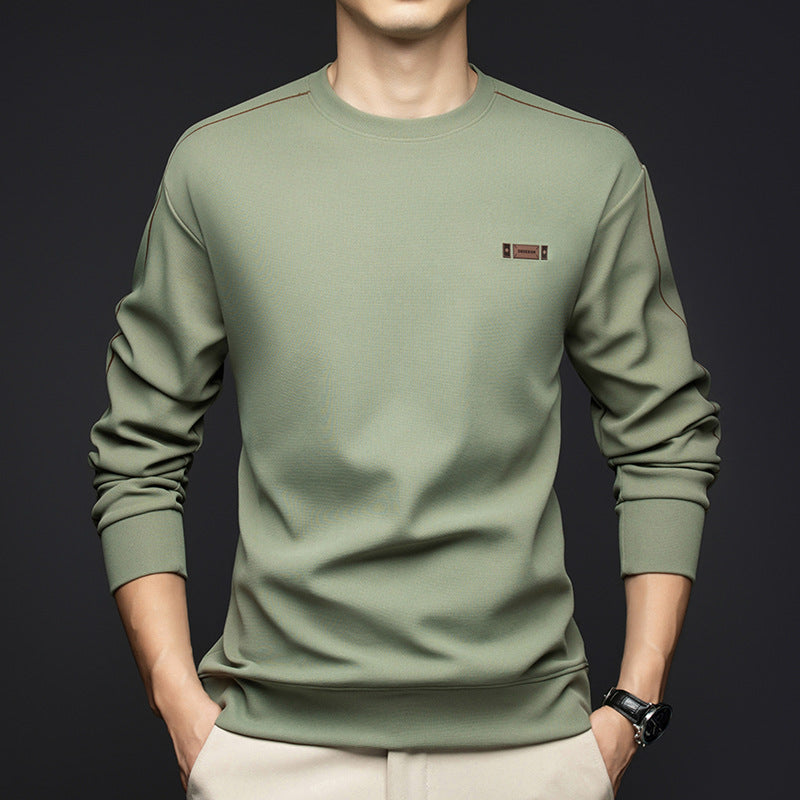 Elegant pullover for men with round neck in fine functional material Chic und Stil
