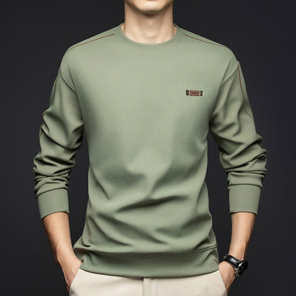 Elegant pullover for men with round neck in fine functional material Chic und Stil