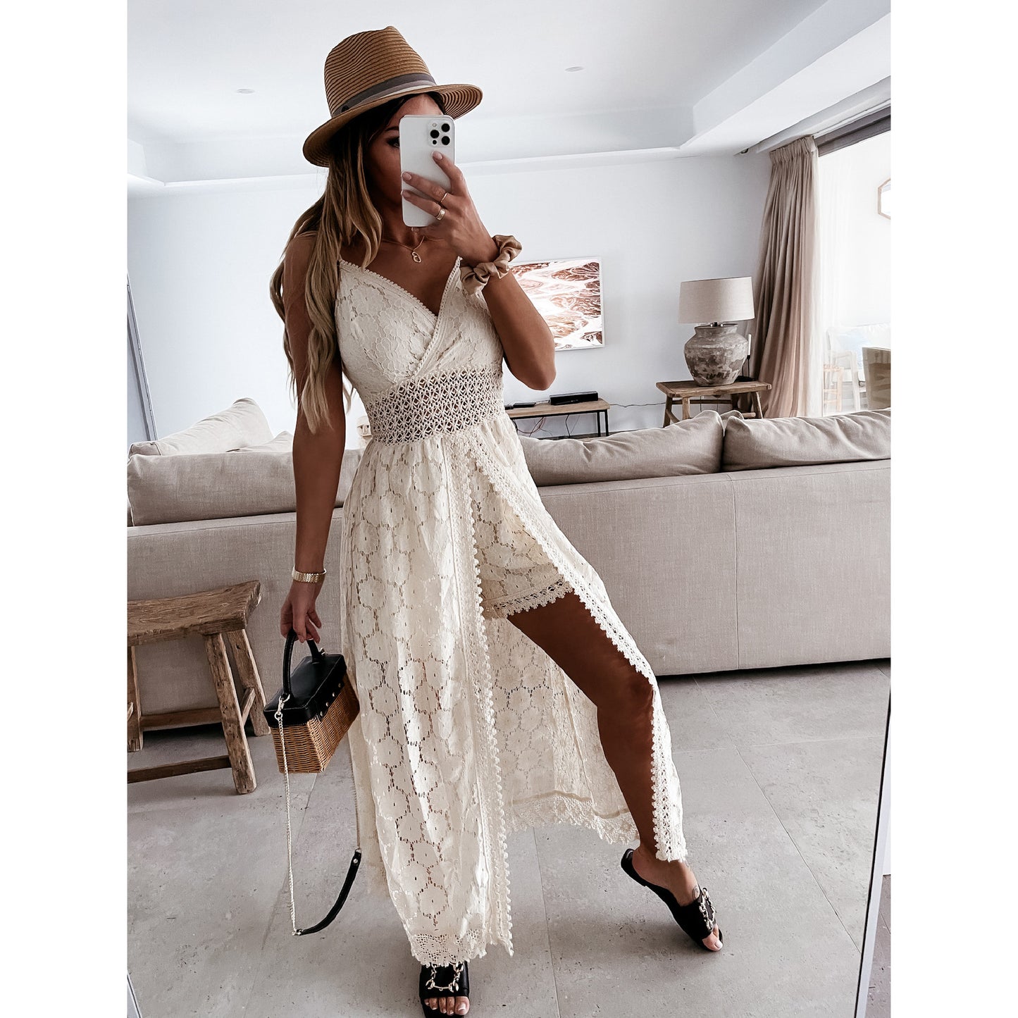 Robes maxi d'été pour femmes avec ornement en dentelle Chic und Stil
