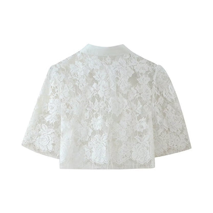 Women's set with high-quality lace top and playful skirt Chic and Style