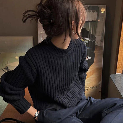 Pull en tricot épais pour femmes avec structure côtelée Chic und Stil