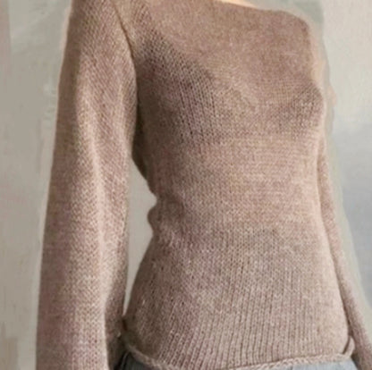 Dames pull en fine maille élégant avec coupe décontractée et col rond Chic und Stil