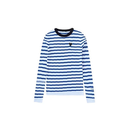 T-shirt à manches longues rayé pour femmes Chic und Stil