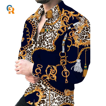 Chemise pour hommes avec un motif animal saisissant Chic und Stil