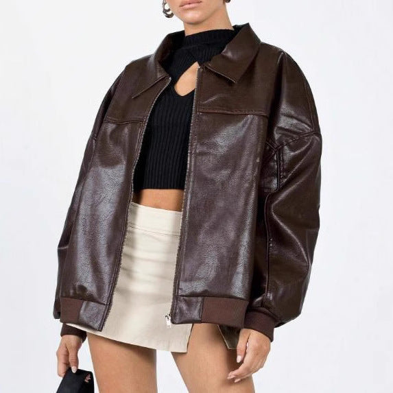 Dame Veste en similicuir au style oversize moderne Chic und Stil