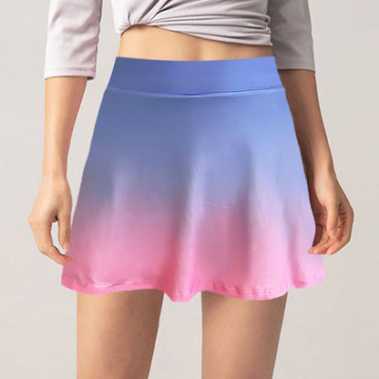 Jupe patineuse pour femmes avec dégradé de couleur fluide et ceinture élastique confortable Chic und Stil