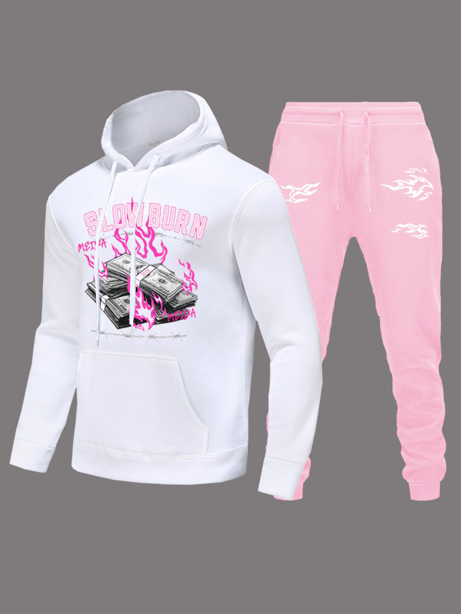 Women's hoodie and jogger pants set with creative design Chic und Stil