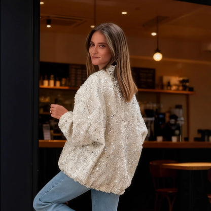 Ladies Shiny Chic Bomber Jacket