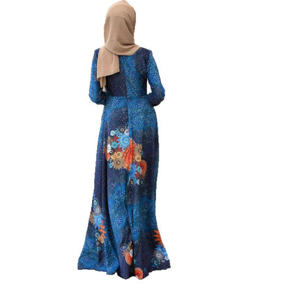 Robe maxi femme avec accents floraux et coupe élégante et fluide Chic und Stil