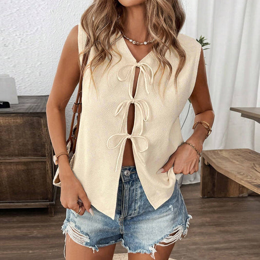 Veste décontractée pour femmes avec des détails de laçage décoratifs et un col montant Chic und Stil